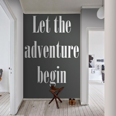 Houseart Let the adventure begin, Φράσεις, Ταπετσαρίες Τοίχου, 100 x 100 εκ.