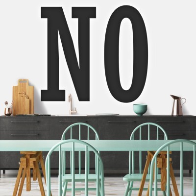 No, Φράσεις, Ταπετσαρίες Τοίχου, 100 x 100 εκ.