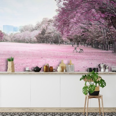 Ροζ Δάσος, Φύση, Ταπετσαρίες Τοίχου, 100 x 67 εκ. (55936)
