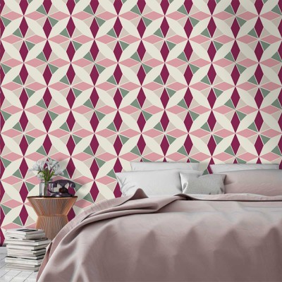 Μοτίβο με τρίγωνα και ρόμβους, Μοτίβα, Ταπετσαρίες Τοίχου, 100 x 100 εκ.