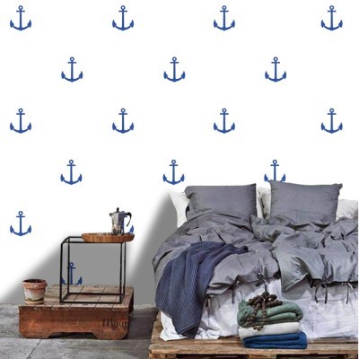 Άγκυρες, Μοτίβα, Ταπετσαρίες Τοίχου, 100 x 100 εκ.