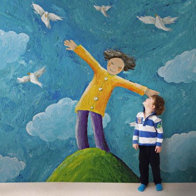 Αγόρι στον λόφο Παιδικά Ταπετσαρίες Τοίχου 121 x 85 cm (20660)