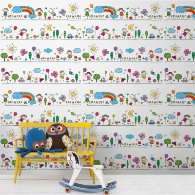 Χαρούμενες Μέρες Παιδικά Ταπετσαρίες Τοίχου 100 x 100 cm (35347)