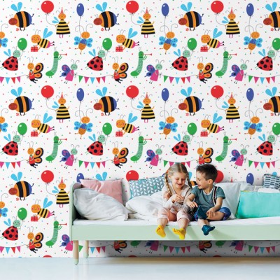 Μελισσούλες Παιδικά Ταπετσαρίες Τοίχου 100 x 100 cm (35356)