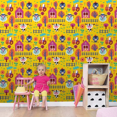 Χαρούμενες Μέρες Στην Εξοχή Παιδικά Ταπετσαρίες Τοίχου 100 x 100 cm (35369)