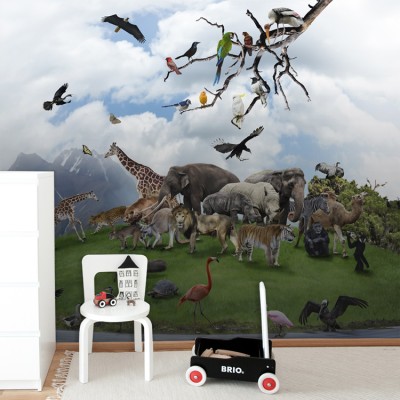 Άγρια Ζώα, Παιδικά, Ταπετσαρίες Τοίχου, 100 x 100 εκ.