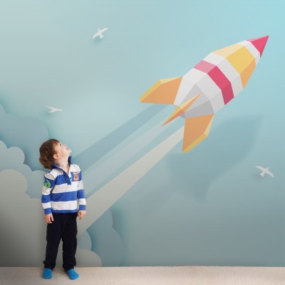 Εκτόξευση Πυραύλου Παιδικά Ταπετσαρίες Τοίχου 80 x 120 cm (35190)