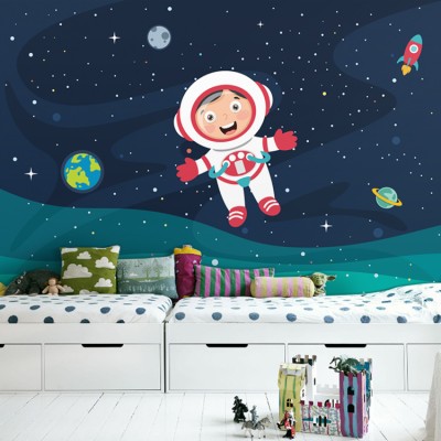 Μικρός Αστροναύτης, Παιδικά, Ταπετσαρίες Τοίχου, 120 x 71 εκ.