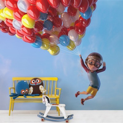 Πετάω Με Μπαλόνια Παιδικά Ταπετσαρίες Τοίχου 97 x 140 cm (35208)
