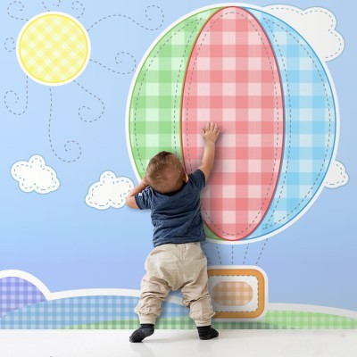 Παιδικό αερόστατο Παιδικά Ταπετσαρίες Τοίχου 100 x 100 cm (20621)