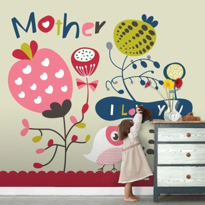 Ημέρα της Μητέρας, Παιδικά, Ταπετσαρίες Τοίχου, 110 x 102 εκ.