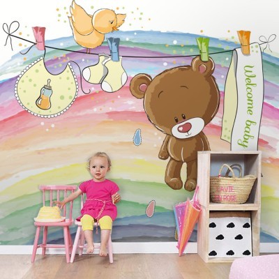 Καλωσόρισες μωράκι Παιδικά Ταπετσαρίες Τοίχου 103 x 105 cm (20354)