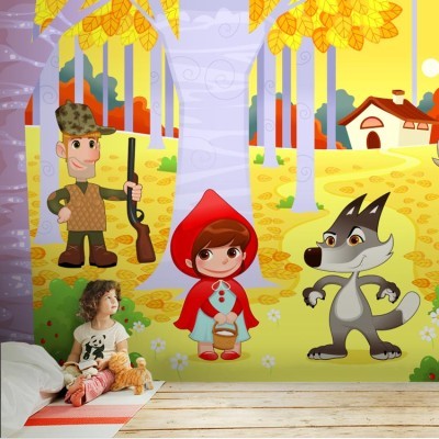 Κοκκινοσκουφίτσα, Παιδικά, Ταπετσαρίες Τοίχου, 120 x 85 εκ.