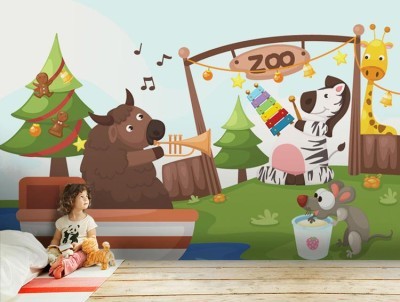 Ζωολογικός Κήπος Παιδικά Ταπετσαρίες Τοίχου 89 x 112 cm (20417)