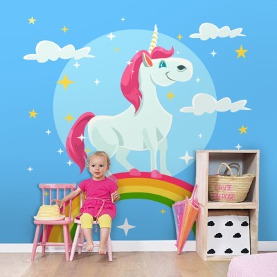 Λατρευτός Μονόκερος Παιδικά Ταπετσαρίες Τοίχου 100 x 100 cm (20447)