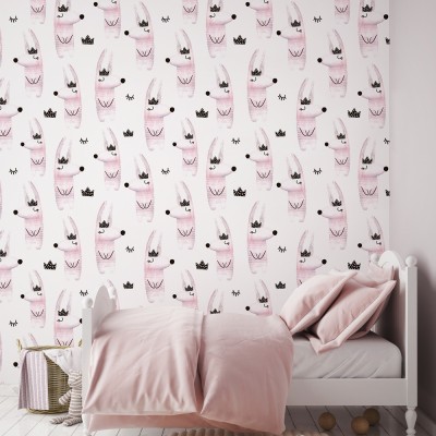 Ροζ σκυλάκια, Παιδικά, Ταπετσαρίες Τοίχου, 100 x 100 εκ. (53789)