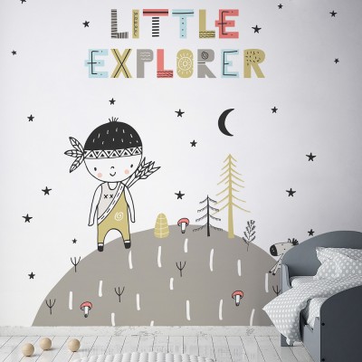 Little explorer, Παιδικά, Ταπετσαρίες Τοίχου, 100 x 100 εκ. (53883)