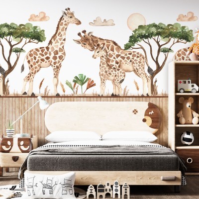 Safari Animals, Παιδικά, Ταπετσαρίες Τοίχου, 100 x 33 εκ.