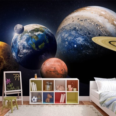 Planets Together, Παιδικά, Ταπετσαρίες Τοίχου, 100 x 100 εκ. (54921)