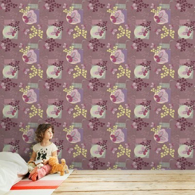 Λουλουδένιο μοτίβο Παιδικά Ταπετσαρίες Τοίχου 100 x 100 cm (20895)
