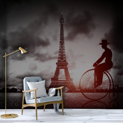 Houseart Βόλτα στο Παρίσι, Πόλεις - Ταξίδια, Ταπετσαρίες Τοίχου, 100 x 79 εκ.