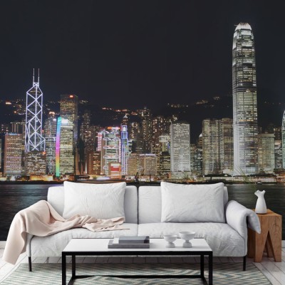 Κέντρο της πόλης Χονγκ-Κονγκ Πόλεις – Ταξίδια Ταπετσαρίες Τοίχου 78 x 120 cm (20941)