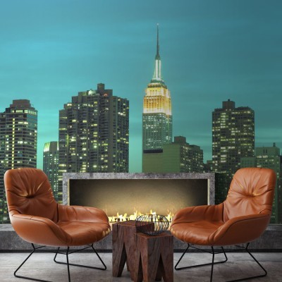 Νέα Υόρκη το βράδυ, Πόλεις - Ταξίδια, Ταπετσαρίες Τοίχου, 120 x 80 εκ.