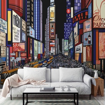 Τάιμς Σκουέαρ, Πόλεις - Ταξίδια, Ταπετσαρίες Τοίχου, 120 x 88 εκ.