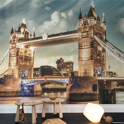 Γέφυρα του Λονδίνου Πόλεις – Ταξίδια Ταπετσαρίες Τοίχου 80 x 130 cm (20993)