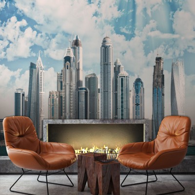 Μαρίνα του Ντουμπάι Πόλεις – Ταξίδια Ταπετσαρίες Τοίχου 89 x 112 cm (21019)