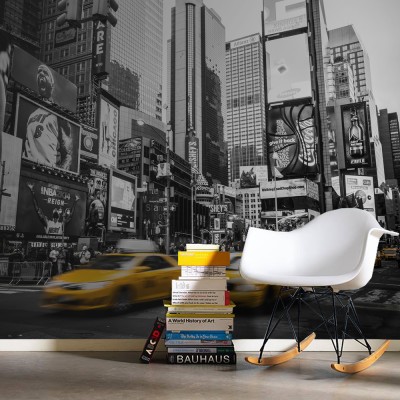Κίτρινα ταξί στην Νέα Υόρκη, Πόλεις – Ταξίδια, Ταπετσαρίες Τοίχου, 100 x 100 εκ. (51973)
