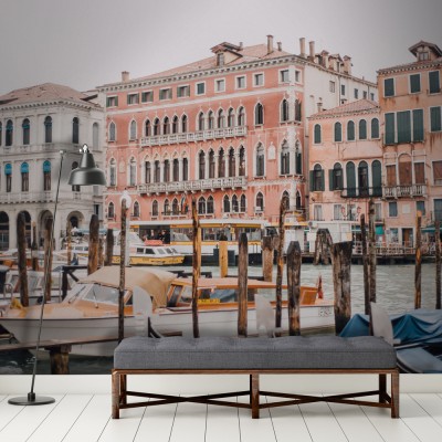 Κτήρια μπροστά στο κανάλι της Βενετίας, Πόλεις – Ταξίδια, Ταπετσαρίες Τοίχου, 100 x 100 εκ. (51984)