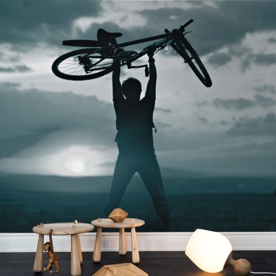 Άντρας με ποδήλατο Σπορ Ταπετσαρίες Τοίχου 83 x 120 cm (21640)