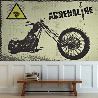 Μοτοσικλέτα adrenaline, Σπορ, Ταπετσαρίες Τοίχου, 100 x 100 εκ.