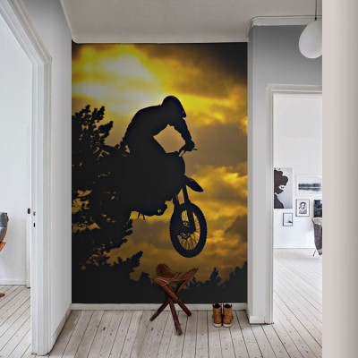 Αναβάτης motocross, Σπορ, Ταπετσαρίες Τοίχου, 100 x 100 εκ.
