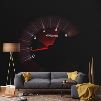 Houseart Ταμπλό αυτοκινήτου τη νύχτα, Τεχνολογία - 3D, Ταπετσαρίες Τοίχου, 100 x 100 εκ.