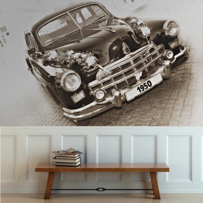 Παλιό αυτοκίνητο Τεχνολογία – 3D Ταπετσαρίες Τοίχου 81 x 120 cm (21917)
