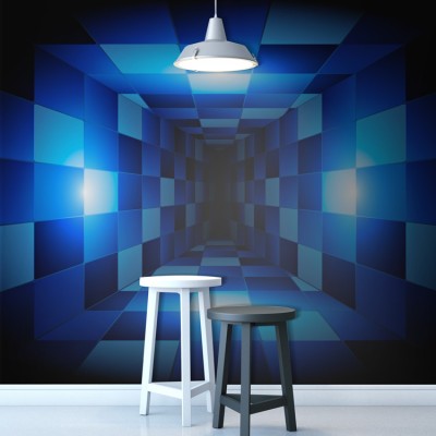 Houseart 3D αφηρημένη σήραγγα, Τεχνολογία - 3D, Ταπετσαρίες Τοίχου, 100 x 100 εκ.