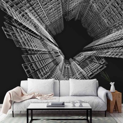 Houseart 3D, μοντέρνα αρχιτεκτονική και σχεδιασμός, Τεχνολογία - 3D, Ταπετσαρίες Τοίχου, 120 x 90 εκ.