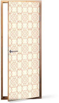 Πορτοκαλί γεωμετρικά σχήματα, Μοτίβα, Αυτοκόλλητα πόρτας, 60 x 170 εκ. (53228)