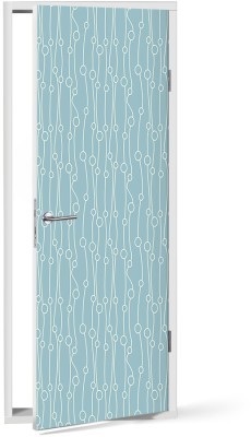 Μοτίβο με άσπρες γραμμές και κύκλους, Μοτίβα, Αυτοκόλλητα πόρτας, 60 x 170 εκ. (53236)