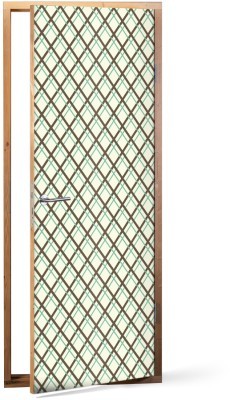 Διακόσμηση παιδικού δωματίου House Art - ΣΗΜΑΝΤΙΚΟ: Σε περίπτωση διαφοράς τιμής από το κατάστημα ισχύει παντα και μόνο η τιμή του καταστήματος Πλέγμα σε καφέ & γαλάζιο χρώμα, Μοτίβα, Αυτοκόλλητα πόρ