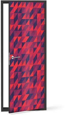 Μαύρα και κόκκινα τρίγωνα, Μοτίβα, Αυτοκόλλητα πόρτας, 60 x 170 εκ. (53256)