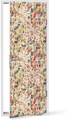 Πολύχρωμο μωσαϊκό με τρίγωνα, Μοτίβα, Αυτοκόλλητα πόρτας, 60 x 170 εκ. (53258)