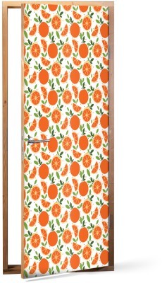 Μοτίβο με πορτοκάλια, Μοτίβα, Αυτοκόλλητα πόρτας, 60 x 170 εκ. (53261)
