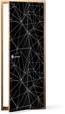 Λευκές ακαθόριστες γραμμές, Μοτίβα, Αυτοκόλλητα πόρτας, 60 x 170 εκ. (53264)