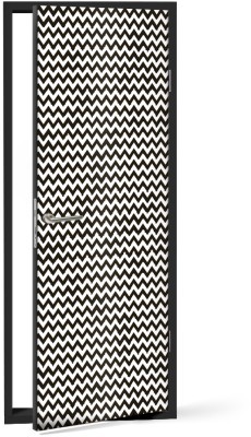 Σκανδιναβικό μοτίβο ζιγκ-ζαγκ, Μοτίβα, Αυτοκόλλητα πόρτας, 60 x 170 εκ. (53273)