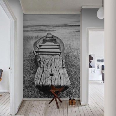 Houseart Ξύλινη βάρκα, Vintage, Ταπετσαρίες Τοίχου, 82 x 122 εκ.