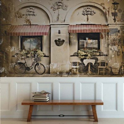 Πόλη της Ιταλίας, Vintage, Ταπετσαρίες Τοίχου, 120 x 86 εκ.