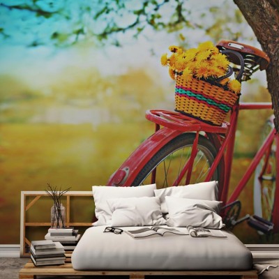 Vintage Bicycle, Vintage, Ταπετσαρίες Τοίχου, 100 x 100 εκ.